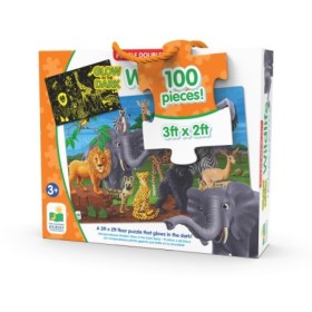 Puzzle care straluceste in intuneric Animale salbatice 100 piese 91.44x60.96 cm